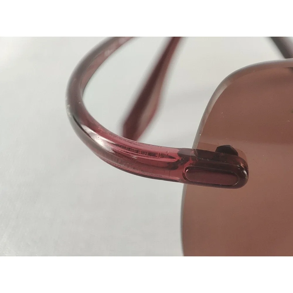 Maui Jim Splash MJ-577 Rimless Polarized Sunglasses Red Bronze Lens Japan + Case